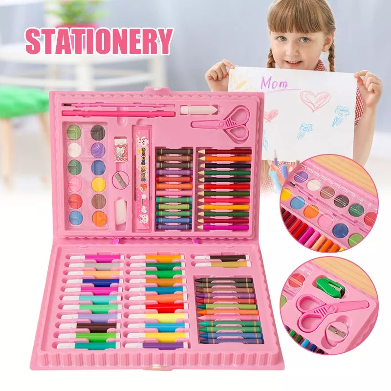 Children Painting Set Water Color Pen Crayon Oil Pastel Brush Drawing Tool